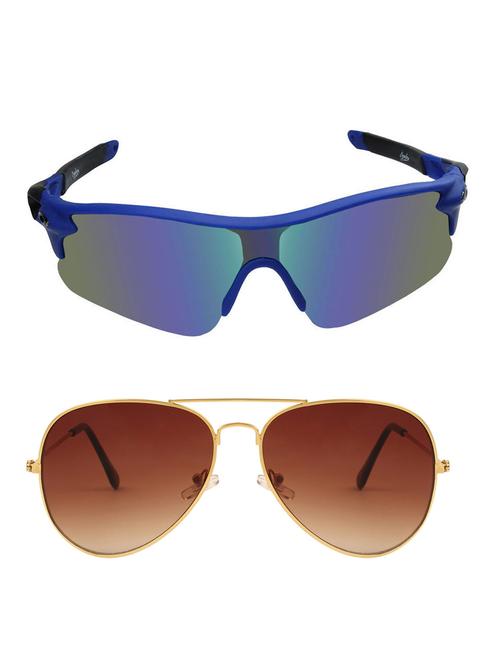 zyaden combo of 2 sunglasses sport and aviator - combo 2801 - 15457262 - Very Small Image - 1