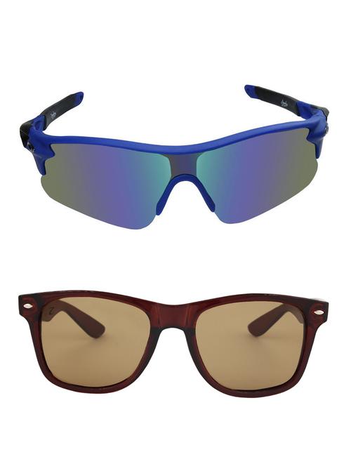 zyaden combo of 2 sunglasses sport and wayfarer - combo 2807 - 15457268 - Very Small Image - 1
