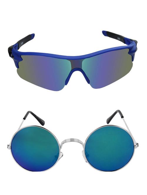 zyaden combo of 2 sunglasses sport and round - combo 2812 - 15457273 - Very Small Image - 1
