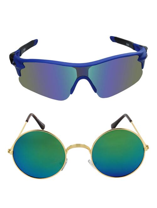 zyaden combo of 2 sunglasses sport and round - combo 2813 - 15457274 - Very Small Image - 1