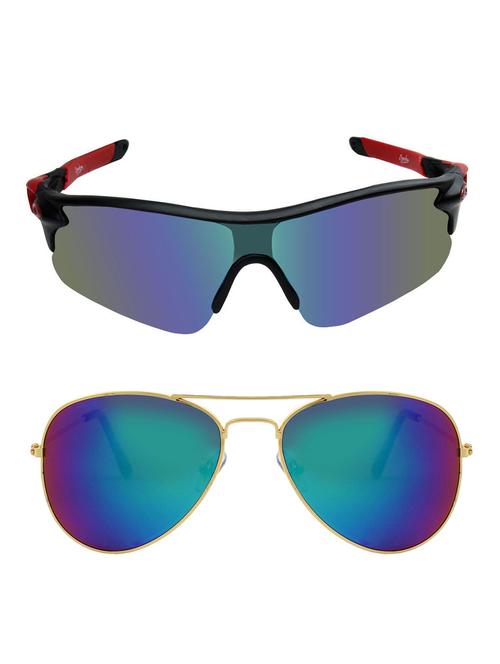 zyaden combo of 2 sunglasses sport and aviator - combo 2819 - 15457280 - Very Small Image - 1