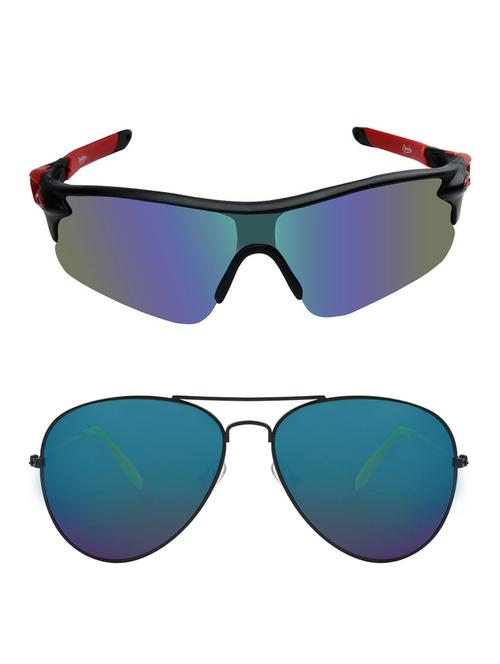 zyaden combo of 2 sunglasses sport and aviator - combo 2821 - 15457282 - Very Small Image - 1