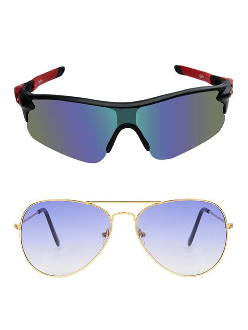 zyaden combo of 2 sunglasses sport and aviator - combo 2822 - 15457283 - Very Small Image - 1
