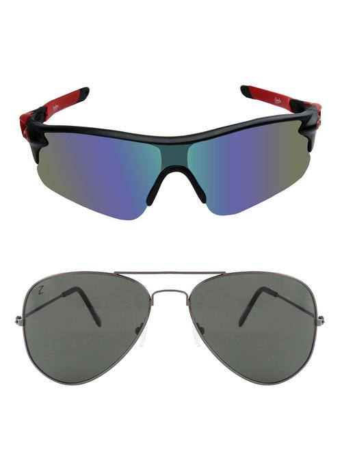 zyaden combo of 2 sunglasses sport and aviator - combo 2829 - 15457290 - Very Small Image - 1