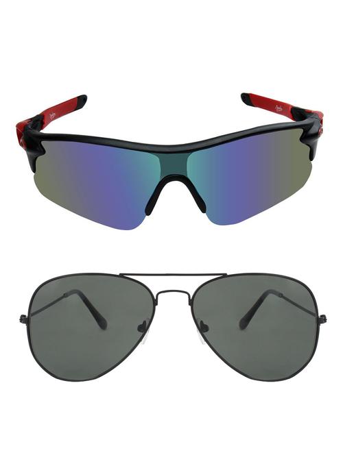 zyaden combo of 2 sunglasses sport and aviator - combo 2830 - 15457291 - Very Small Image - 1
