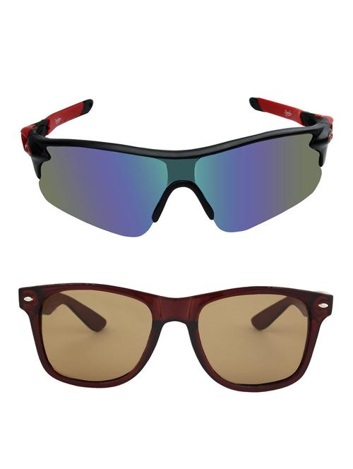 zyaden combo of 2 sunglasses sport and wayfarer - combo 2832 - 15457293 - Very Small Image - 1