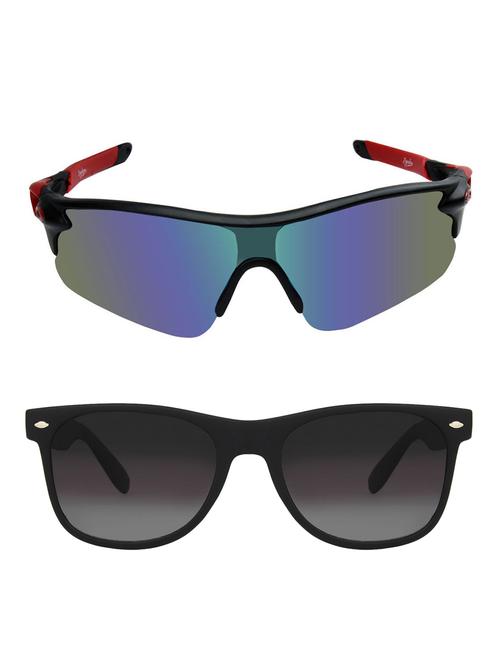 zyaden combo of 2 sunglasses sport and wayfarer - combo 2833 - 15457294 - Very Small Image - 1