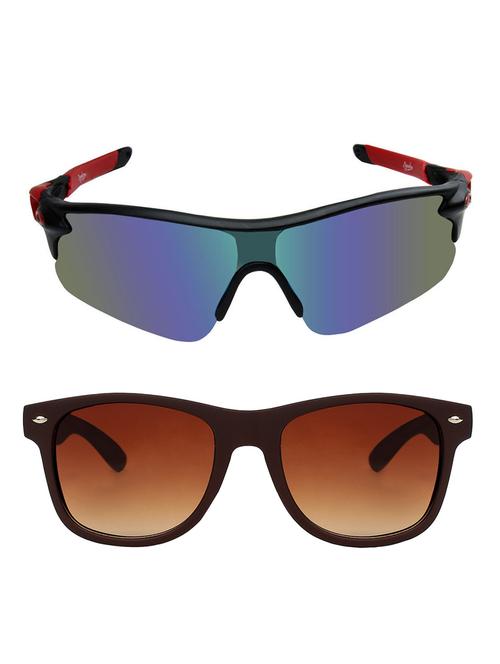 zyaden combo of 2 sunglasses sport and wayfarer - combo 2834 - 15457295 - Very Small Image - 1
