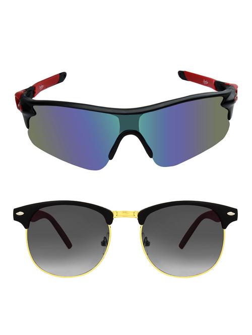 zyaden combo of 2 sunglasses sport and clubmaster - combo 2836 - 15457297 - Very Small Image - 1