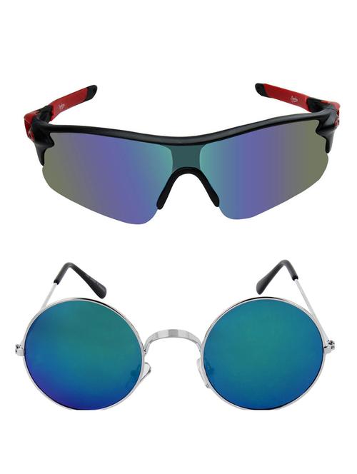 zyaden combo of 2 sunglasses sport and round - combo 2837 - 15457298 - Very Small Image - 1