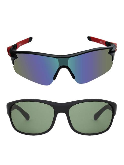 zyaden combo of 2 sunglasses sport and wraparound - combo 2839 - 15457300 - Very Small Image - 1