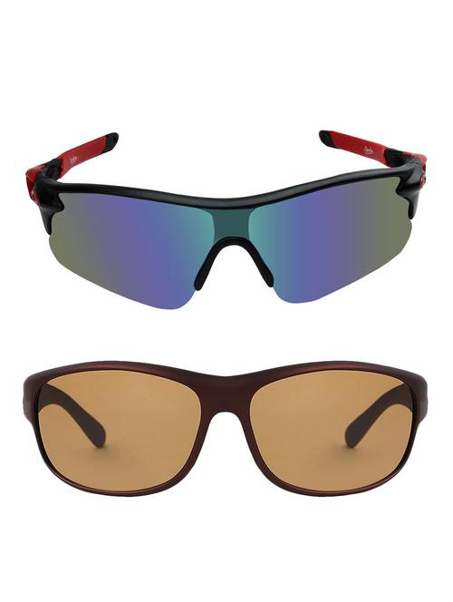 zyaden combo of 2 sunglasses sport and wraparound - combo 2840 - 15457301 - Very Small Image - 1