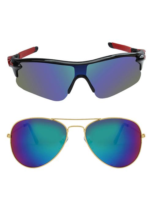 zyaden combo of 2 sunglasses sport and aviator - combo 2844 - 15457305 - Very Small Image - 1