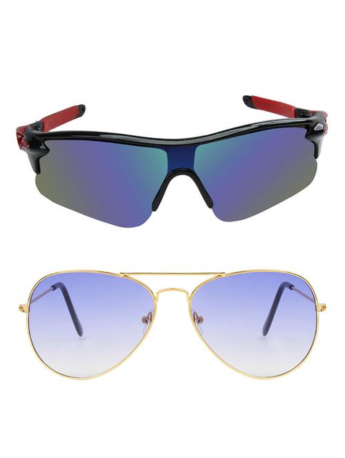 zyaden combo of 2 sunglasses sport and aviator - combo 2847 - 15457308 - Very Small Image - 1