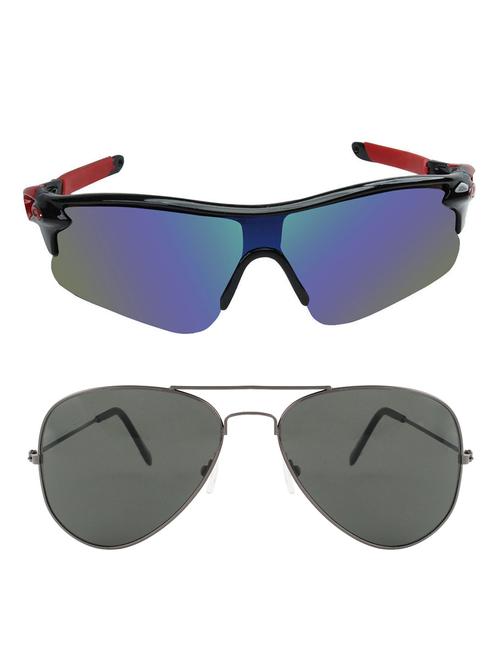 zyaden combo of 2 sunglasses sport and aviator - combo 2854 - 15457315 - Very Small Image - 1