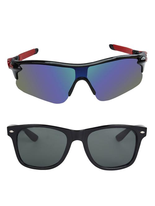 zyaden combo of 2 sunglasses sport and wayfarer - combo 2856 - 15457317 - Very Small Image - 1