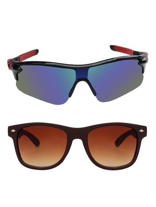 zyaden combo of 2 sunglasses sport and wayfarer - combo 2859 - 15457320 - Very Small Image - 1