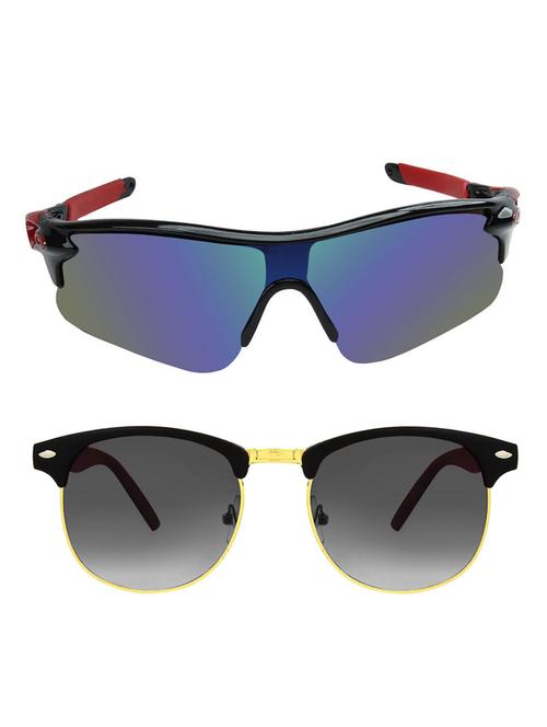 zyaden combo of 2 sunglasses sport and clubmaster - combo 2861 - 15457322 - Very Small Image - 1