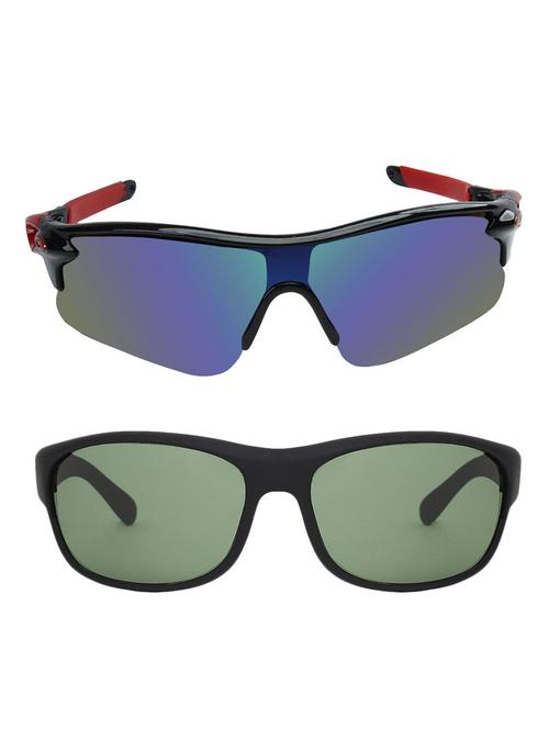 zyaden combo of 2 sunglasses sport and wraparound - combo 2864 - 15457325 - Very Small Image - 1
