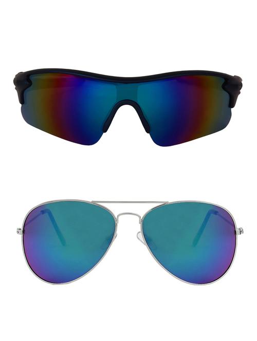 zyaden combo of 2 sunglasses sport and aviator - combo 2870 - 15457331 - Very Small Image - 1