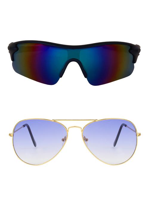 zyaden combo of 2 sunglasses sport and aviator - combo 2872 - 15457333 - Very Small Image - 1
