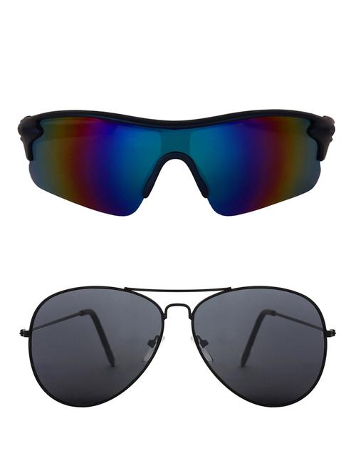 zyaden combo of 2 sunglasses sport and aviator - combo 2873 - 15457334 - Very Small Image - 1