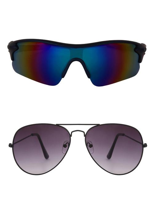 zyaden combo of 2 sunglasses sport and aviator - combo 2874 - 15457335 - Very Small Image - 1