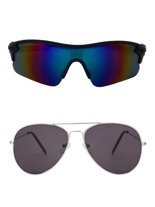 zyaden combo of 2 sunglasses sport and aviator - combo 2875 - 15457336 - Very Small Image - 1