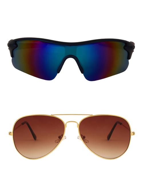 zyaden combo of 2 sunglasses sport and aviator - combo 2876 - 15457337 - Very Small Image - 1