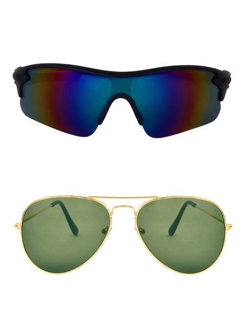 zyaden combo of 2 sunglasses sport and aviator - combo 2877 - 15457338 - Very Small Image - 1