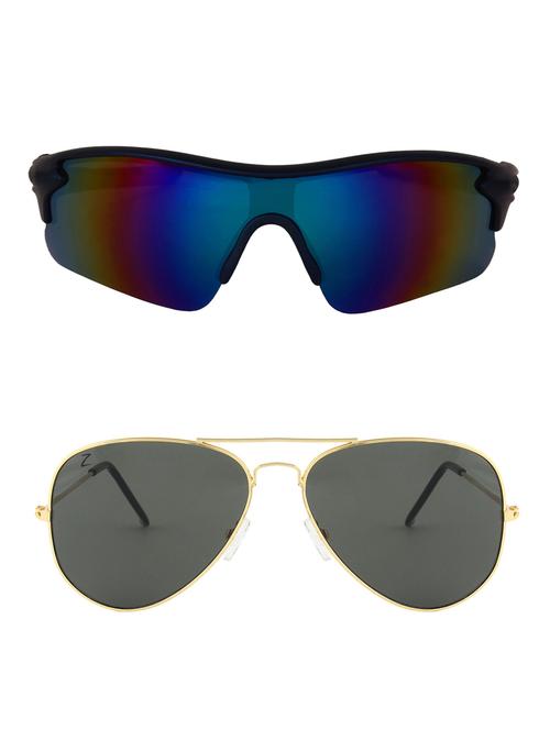 zyaden combo of 2 sunglasses sport and aviator - combo 2878 - 15457339 - Very Small Image - 1