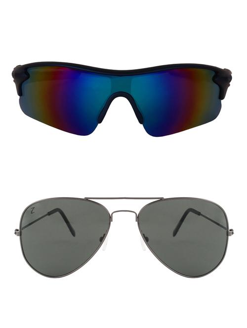 zyaden combo of 2 sunglasses sport and aviator - combo 2879 - 15457340 - Very Small Image - 1