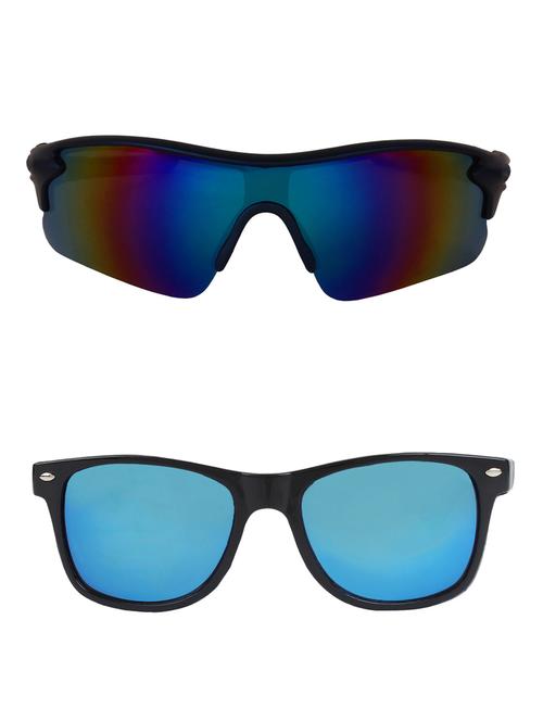 zyaden combo of 2 sunglasses sport and wayfarer - combo 2885 - 15457346 - Very Small Image - 1