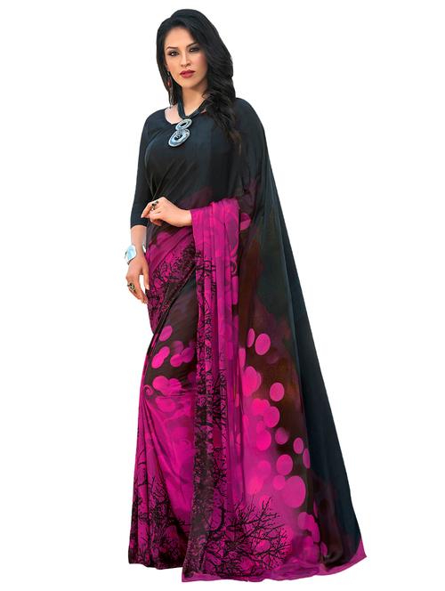 digital printed polka dots saree with blouse - 15457970 - Very Small Image - 1