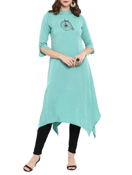 asymmetric printed kurta - 15458064 - Very Small Image - 1