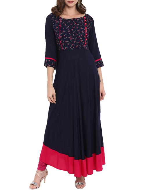 flared printed kurta - 15458079 - Very Small Image - 1