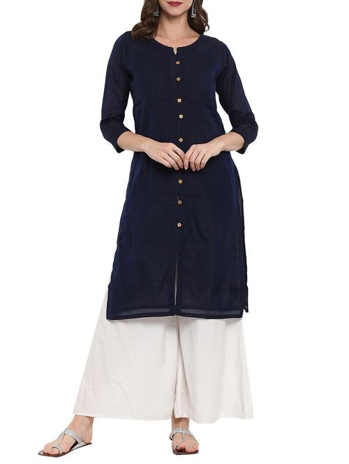 straight pintucks kurta - 15458082 - Very Small Image - 1