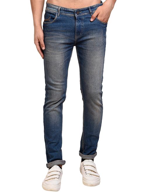 blue cotton washed jeans - 15458614 - Very Small Image - 1