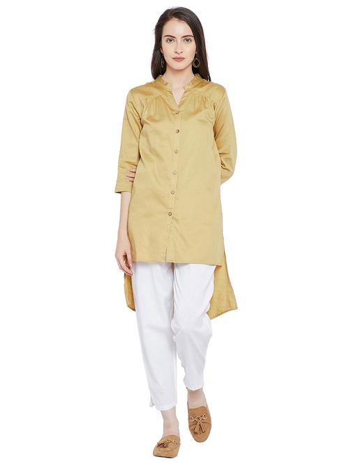 button down high low kurta - 15458837 - Very Small Image - 1