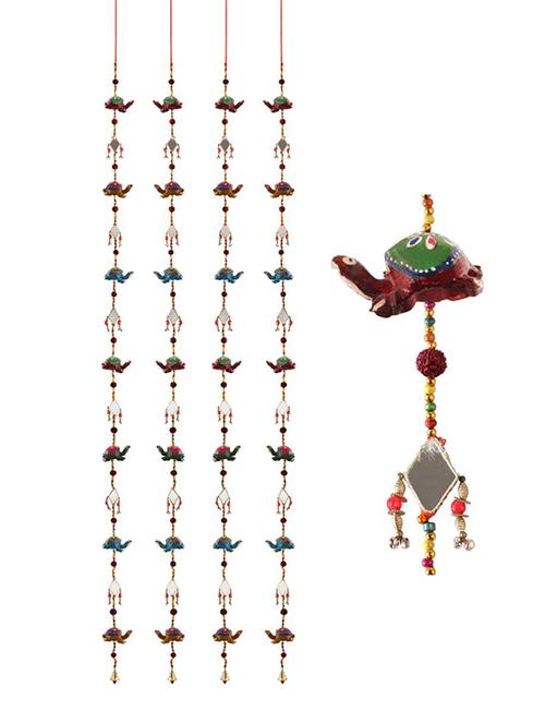 door hanging set of 4 pc with paper machie 7 tortiose and 6 mirror - 15459340 - Very Small Image - 1