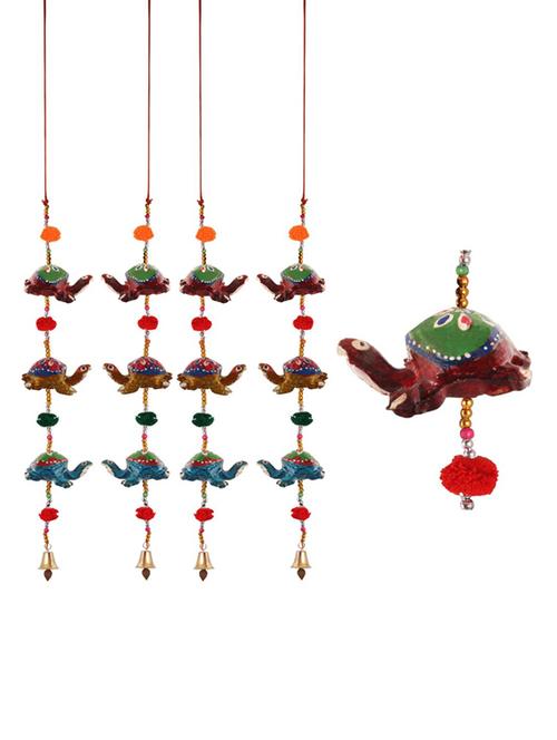 door hanging set of 4 pc of 3 paper machie tortiose with pumpum - 15459355 - Very Small Image - 1
