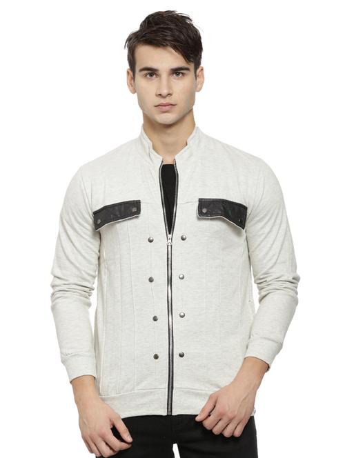beige cotton casual jacket - 15460036 - Very Small Image - 1