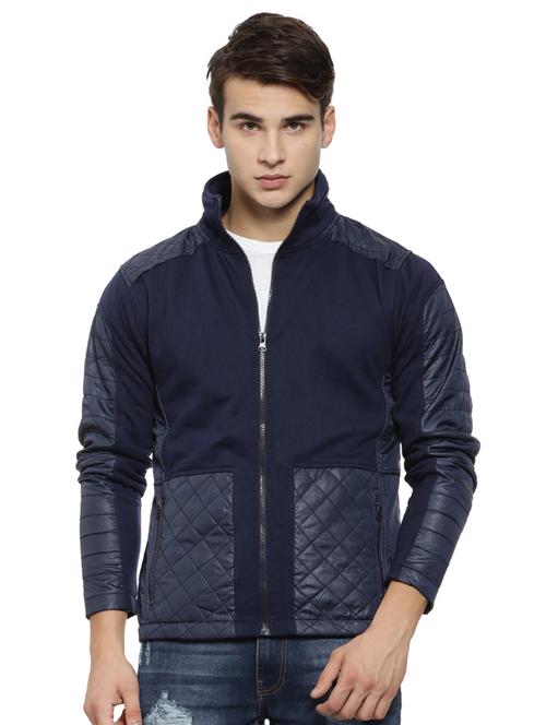 blue cotton casual jacket - 15460046 - Very Small Image - 1