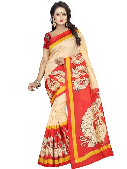 conversational printed bhagalpuri saree - 15460218 - Very Small Image - 1