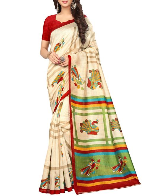 coversational printed bhagalpuri saree - 15460222 - Very Small Image - 1