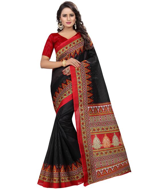 contrast border bhagalpuri saree - 15460288 - Very Small Image - 1