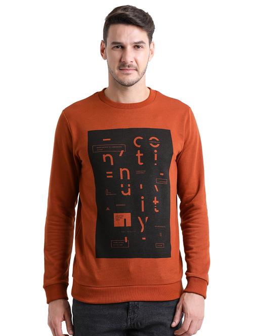 orange cotton sweatshirt - 15460327 - Very Small Image - 1