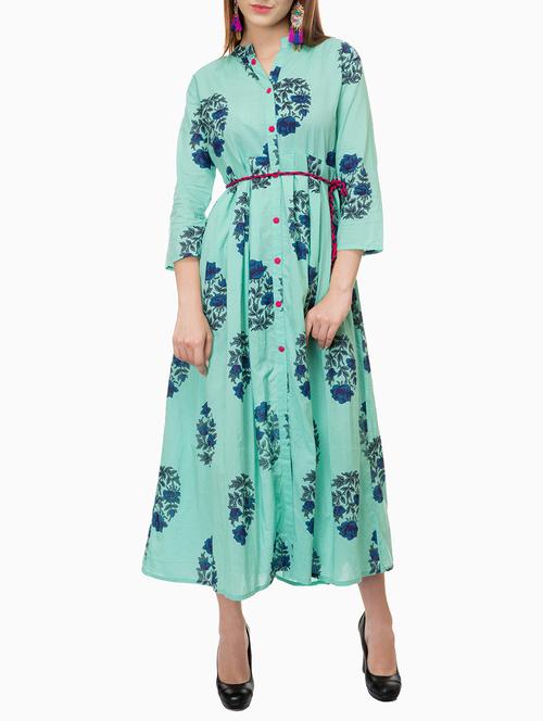 flared slit printed kurta - 15460609 - Very Small Image - 1