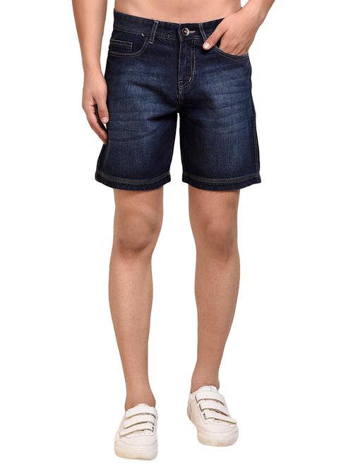 dark blue denim shorts - 15460613 - Very Small Image - 1