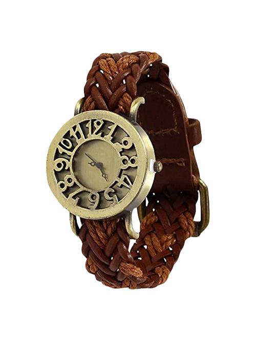 leather strap analogue watch - 15460906 - Very Small Image - 1